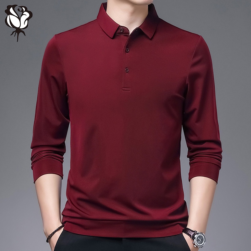 New Ariival Men Fashion Polo T-shirt  Long Sleeve Casual Business Shirts T-shirts Cotton Clothing Polo Summer Shirt