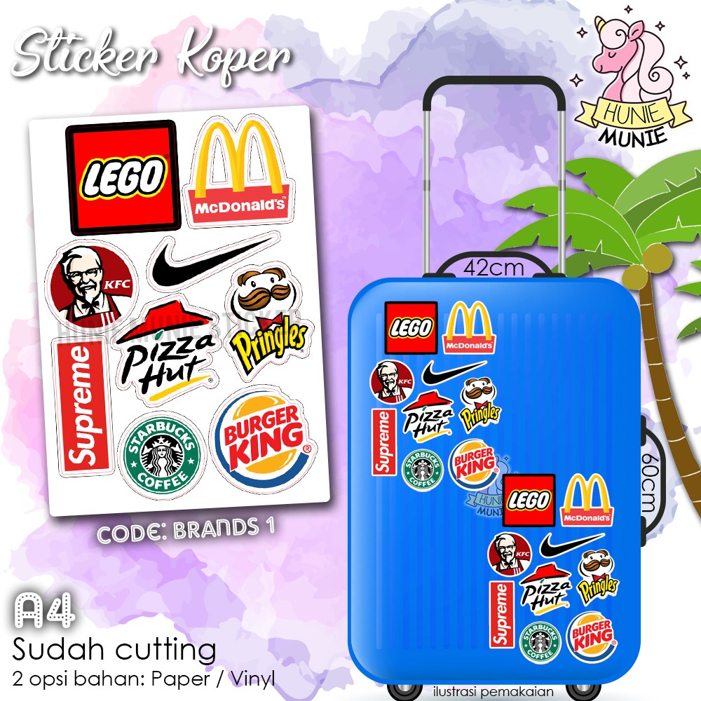 Suitcase Sticker - Brands 1 - Brand Brand Logo Sticker | Shopee Singapore