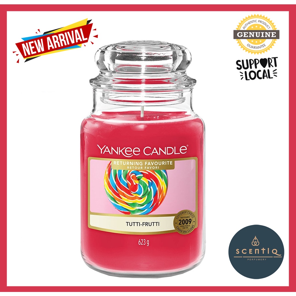 Yankee Candle Tutti Frutti 623g Large Scented Fragrance Luxury Aromatic