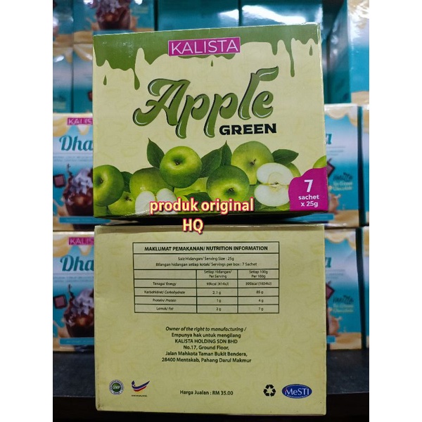 KALISTA APPLE GREEN 7 sachet dri hq putih kurus