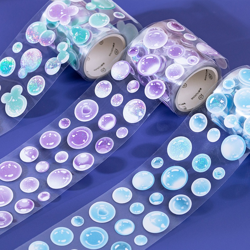 8 types of laser stickers, diecut tape, dots, decorative material