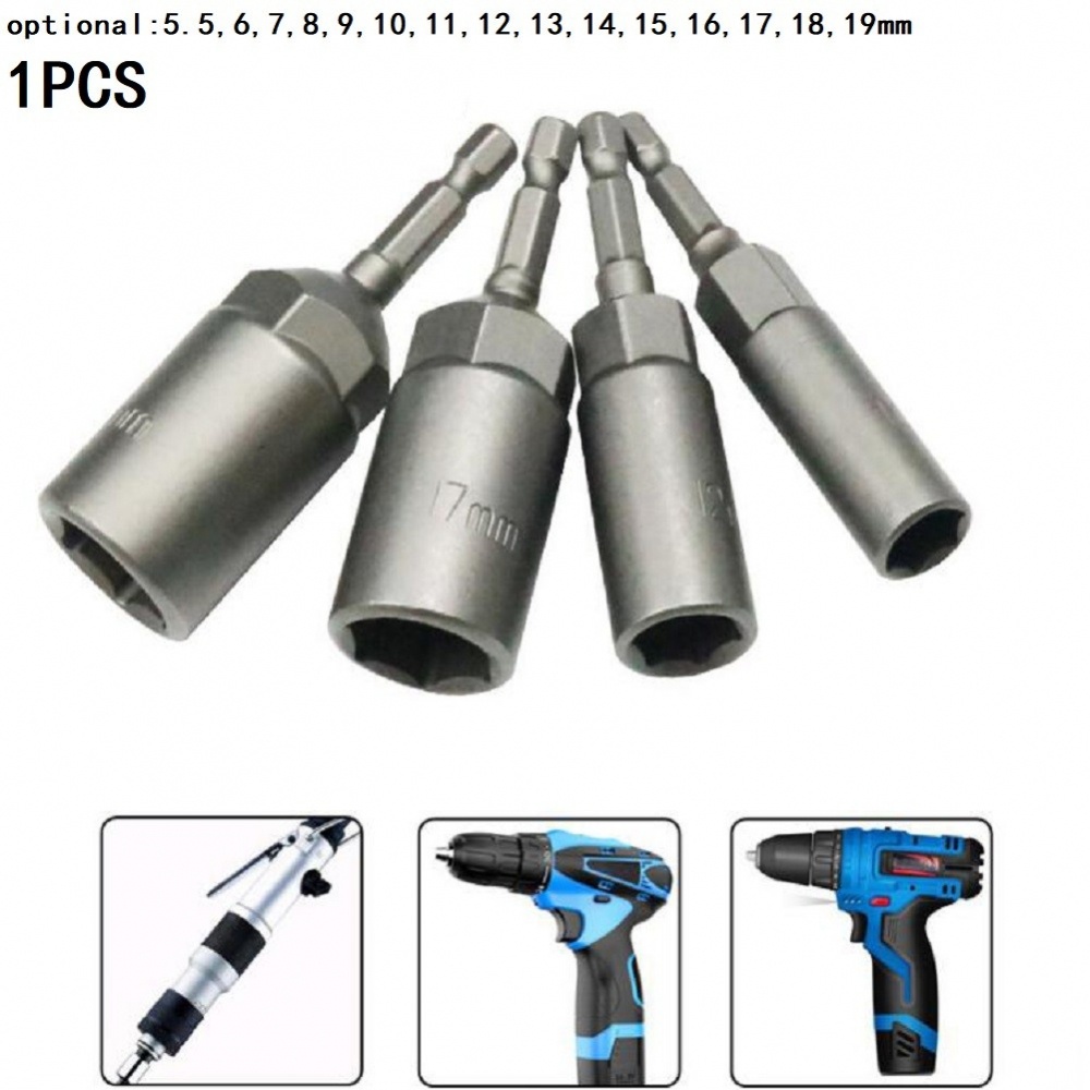 Hex Sockets Magnetic Socket Nut Bolt Drill Bits Impact 1/4\