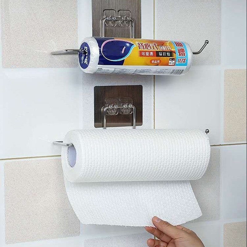 Kitchen Bathroom Toilet Paper Storage Rack Roll Paper Rack Towel Holder ...