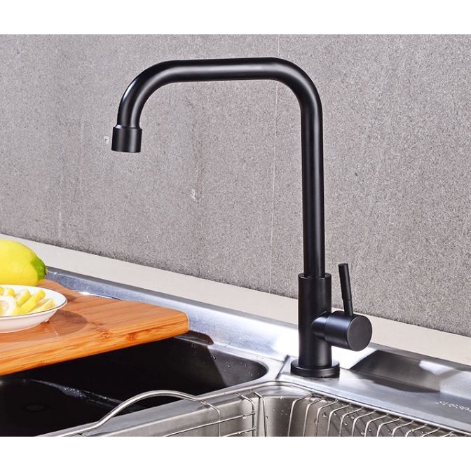 SUS304 Stainless Steel Black Color Bathroom Sink Basin Single Lever ...