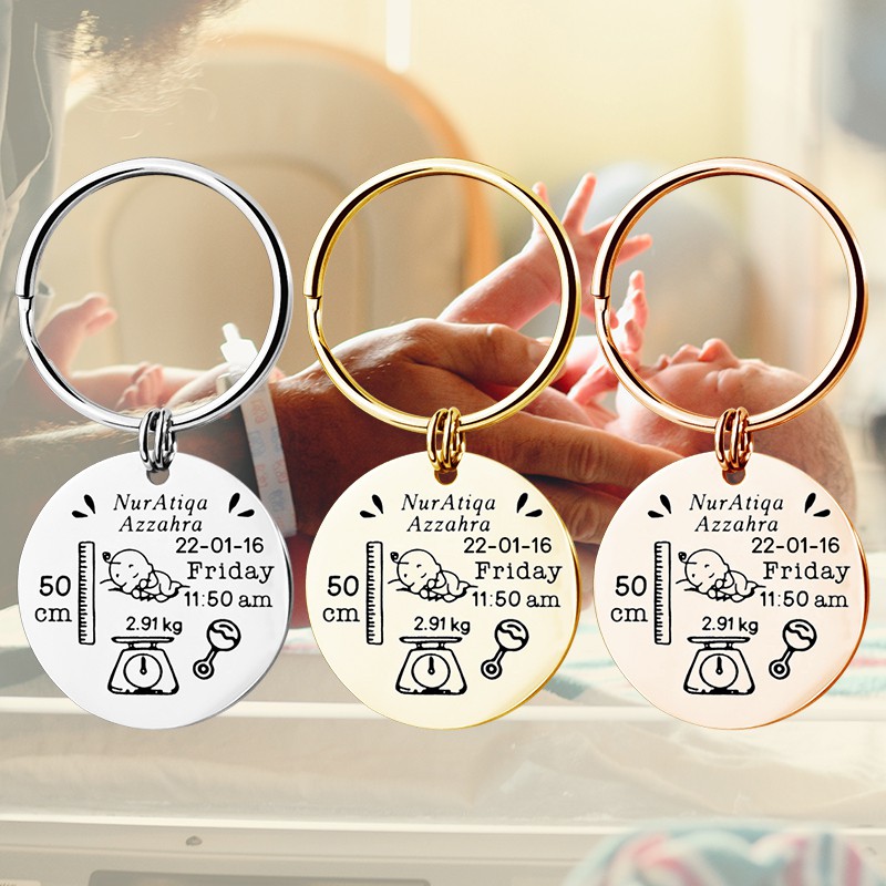 Personalized best sale baby keychain