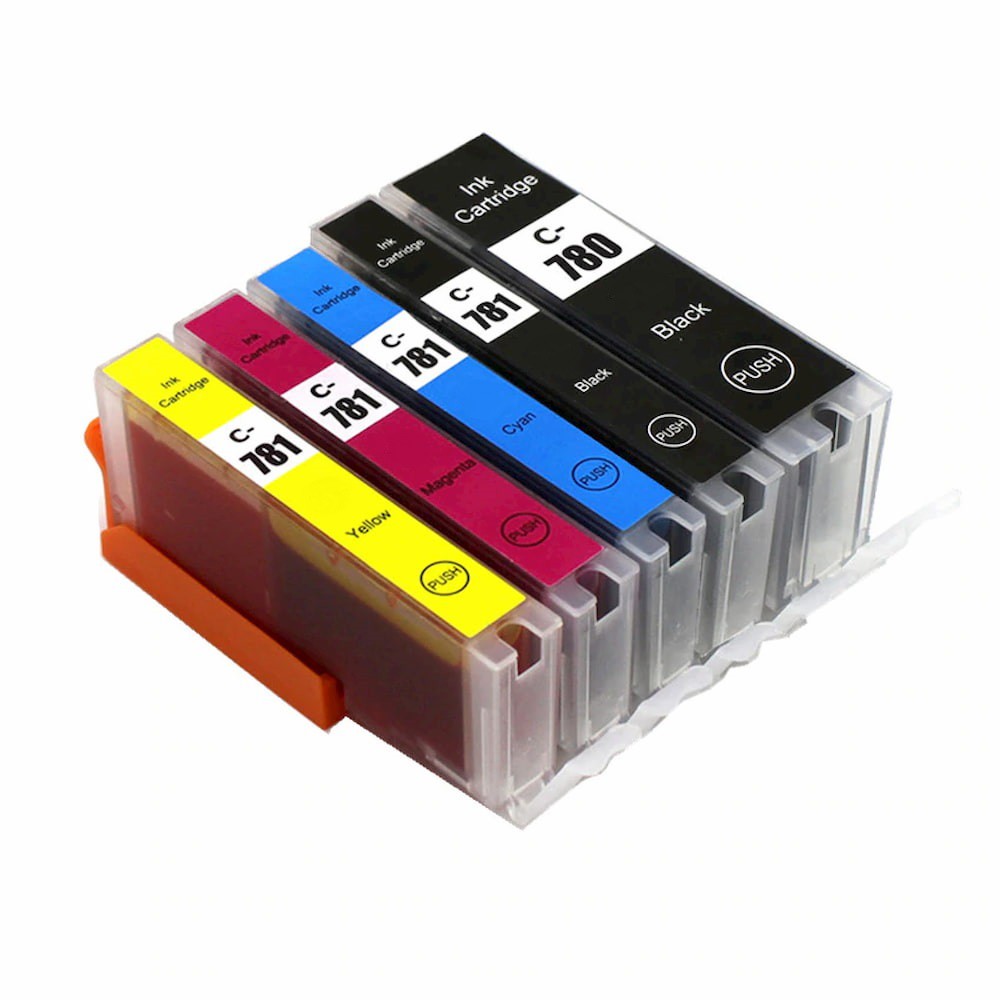 Replacement PGI-780XL (Matte Black, Black, Cyan, Magenta, Yellow) Ink ...