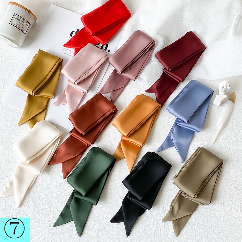 Spring Autumn New Style Korean Version Slim Narrow Silk Scarf Women ...