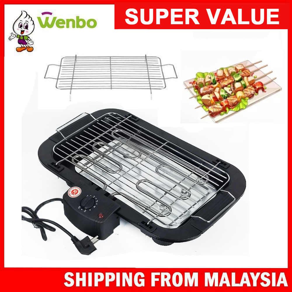 Wenbo Electric Barbecue BBQ Grill Pan Electric Smokeless Grill Barbeque ...