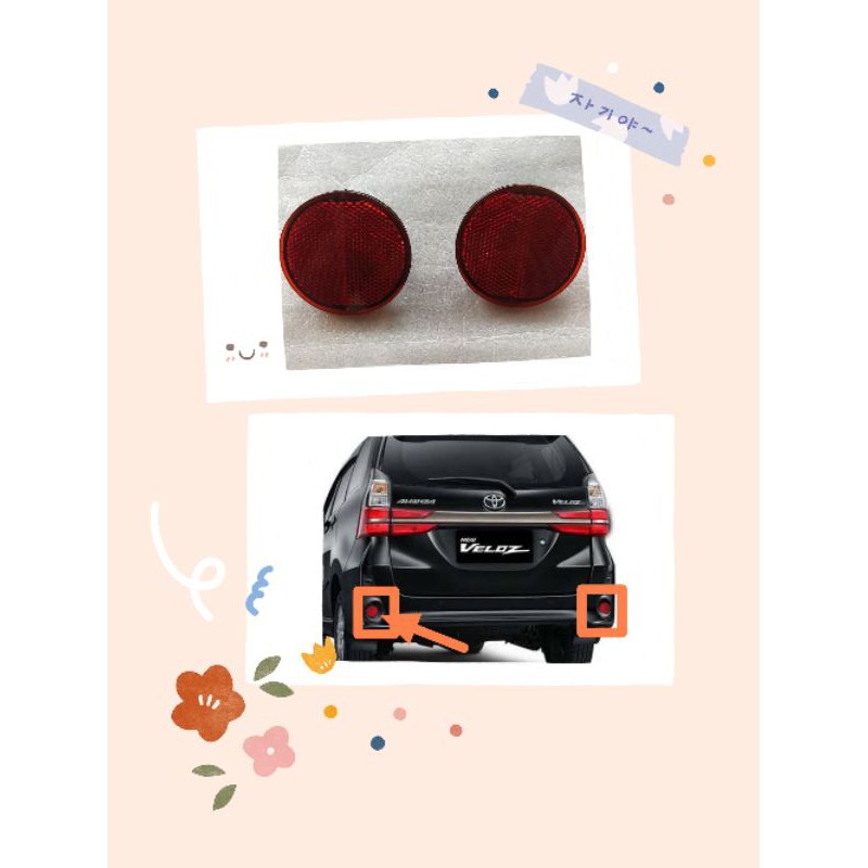 MATA Original avanza veloz rear bumper cat's eye reflector light ...