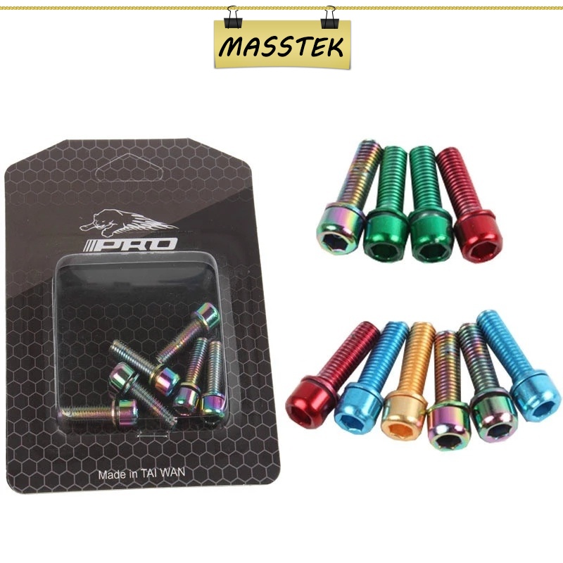 MASSTEK 1pack Color Coated Stem Screw Bicycle Stem Screws M5x18MM ...