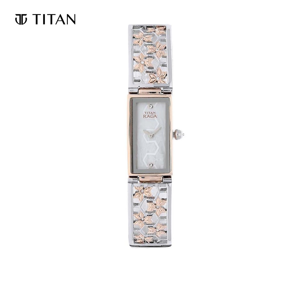 Titan Square Analog Mother Of Pearl Dial Women Watch 9901KM01 Shopee Singapore