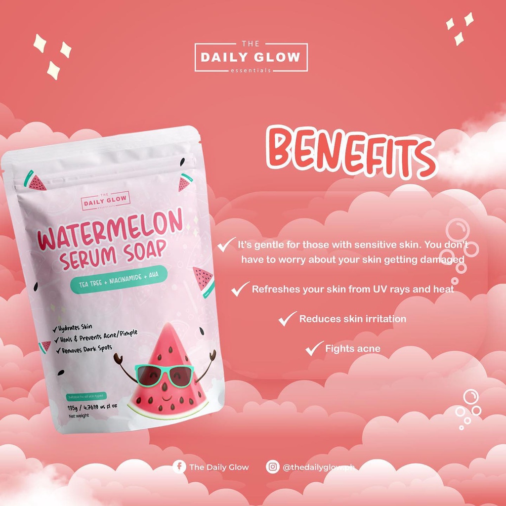 VVB THE DAILY GLOW Watermelon Serum Soap 135g Shopee Singapore