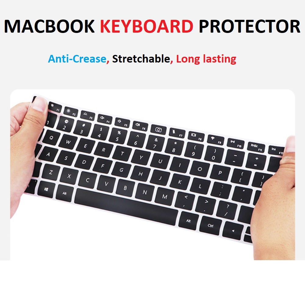 Black Clear Silicon Keyboard Protector Guard For Apple Macbook NEO Air ...