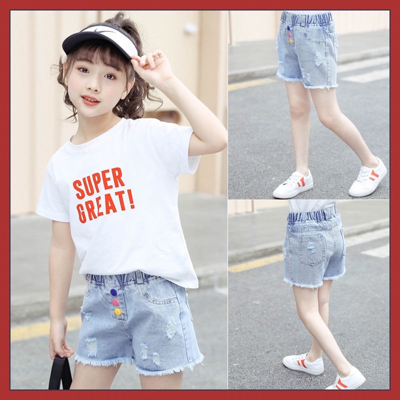 Ready Stock Cheap Denim Girls Shorts Baby Quick-Drying All-Match