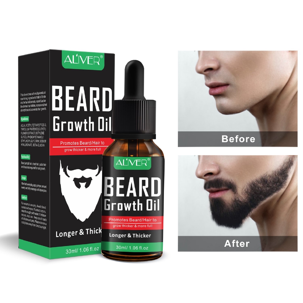 Beard Growth Oil, Natural Beard Mustache Oil Facial Hair Growth Faster