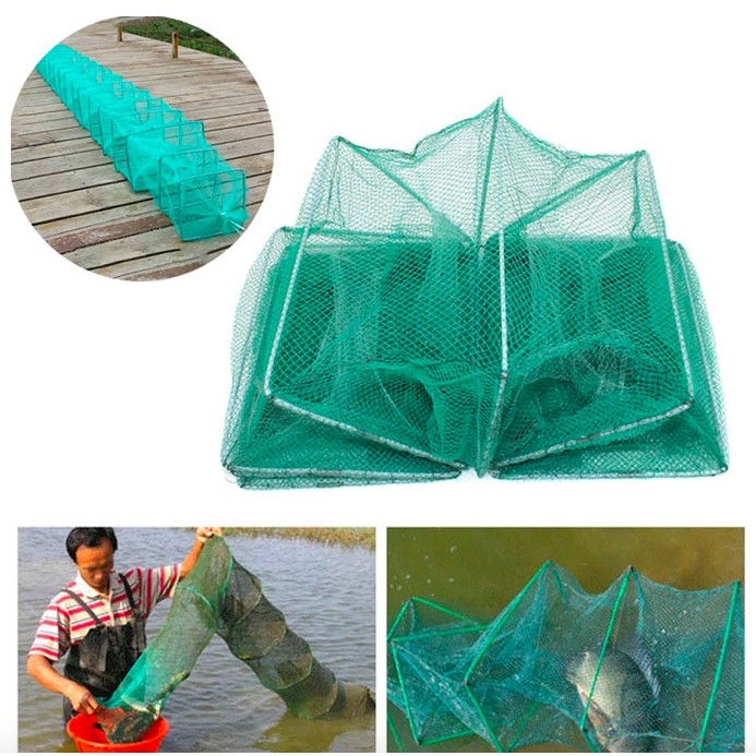 Jaring Perangkap Udang Ikan Lipat Portable 11 Ruas 2,5 Meter - Gambar 3