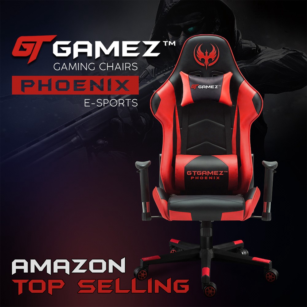 GTGAMEZ Gaming Chair GMZ GC YG 725 Racing Video Game Chair with