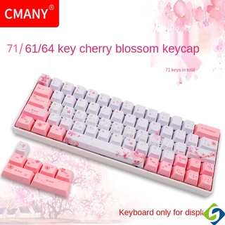 71 Key Cherry Blossom Keycaps OEM Profile for Cherry MX
