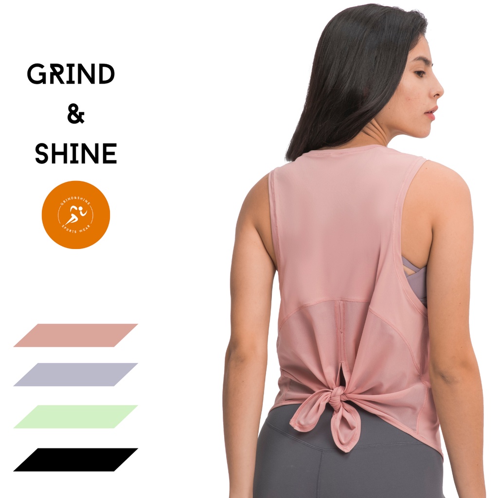 [SG READY STOCK] Premium sleeveless yoga tank top/gym vest for women by Grind and Shine
