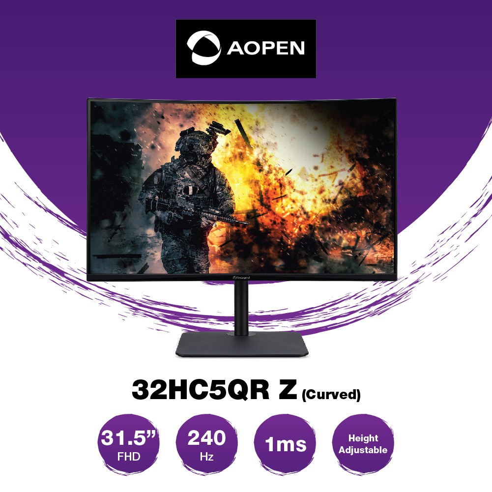 AOPEN 32HC5QR Z 32-Inch FHD 240Hz 1ms Zero Frame Curved LCD (1500R ...