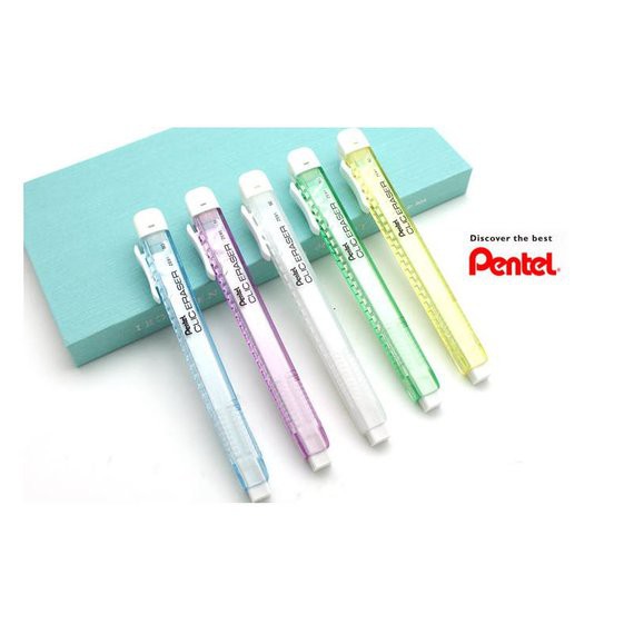 Flying Dragon Pentel ZE81 Crystal Transparent Automatic Eraser Plastic ...