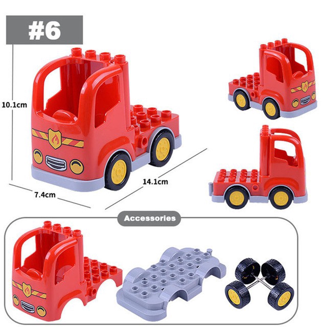 Gorock Duplo Large Particles Building Blocks Cars Trucks Children Toys Gifts Shopee Singapore