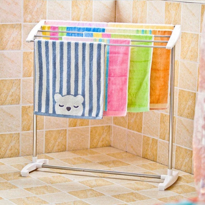 Towel Stand Rack Towel Rack Cloth Drying Rack Penyidai Baju Rak Tuala Floor Standing Towel Rail Shopee Singapore