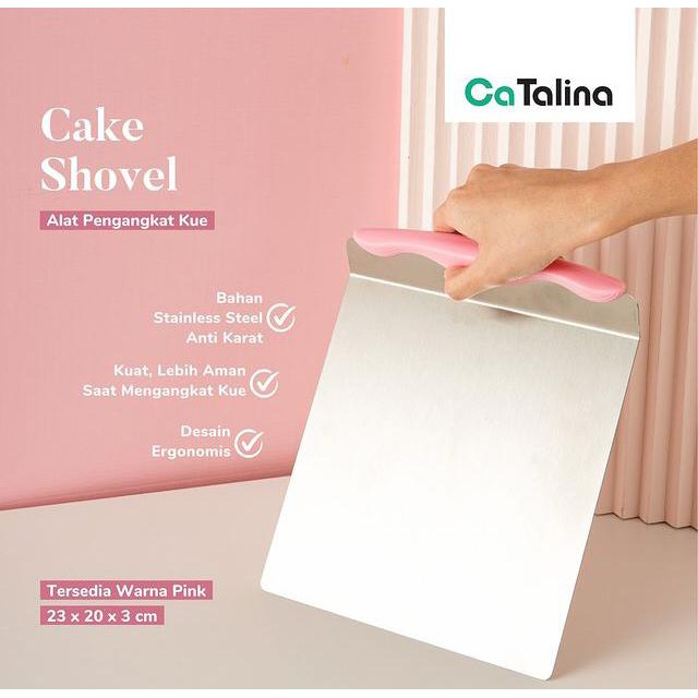 CaTalina Cake Lifter Sekop Kue Alat Pengangkat Kue Stainless