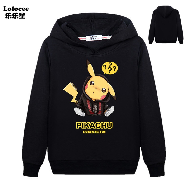 New Boy Hooded Pikachu Hoodie Boys Pokemon Children s Sweatshirt Kids Outer Cartoon Tops Jacket Costumes Shopee Singapore