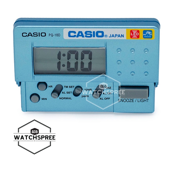 Casio Blue Resin Table Clock PQ10D-2R | Shopee Singapore