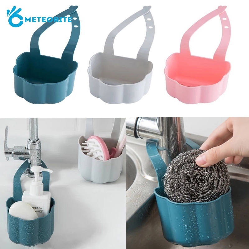 Bathroom Sink Soap Sponge Holder/ Kitchen Adjustable Storage Drain ...