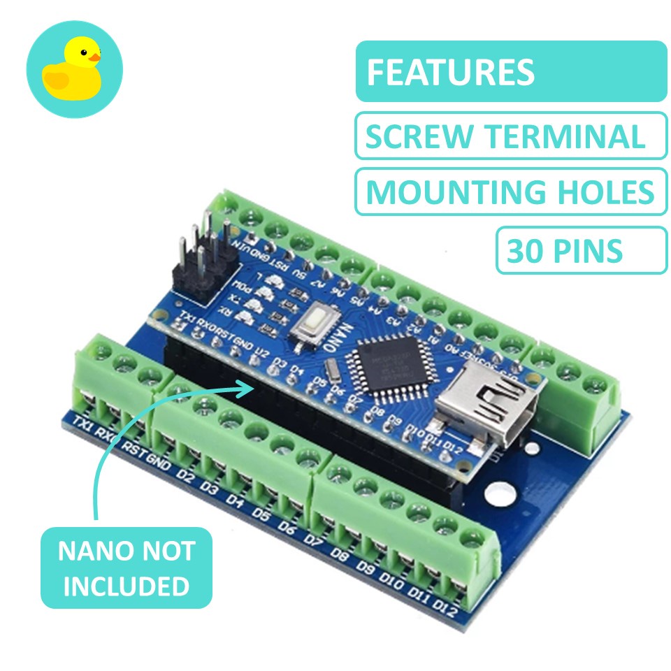 Arduino Nano Screw Terminal Block Adapter Board Shield | Shopee Singapore