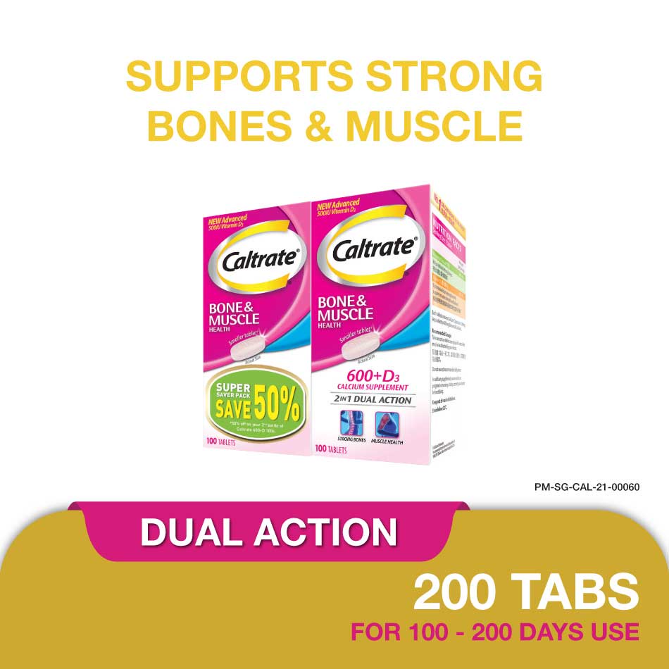 Caltrate Bone And Muscle Health Dual Action Calcium Vitamin D For