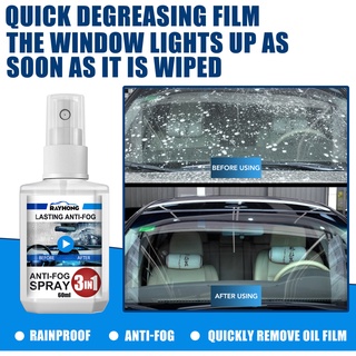 Anti Fog Spray For Windshield Glass Cleaner Spray 3.38 Fl. Oz Instant Long  Lasting Anti Fog Car Window Spray For Auto's Windows