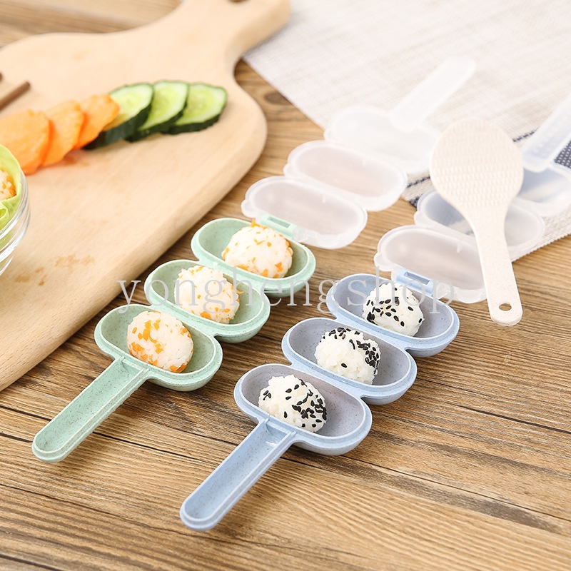 2pcs/set Non-stick Shake Rice Ball Mold DIY Onigiri Sushi Mould with ...