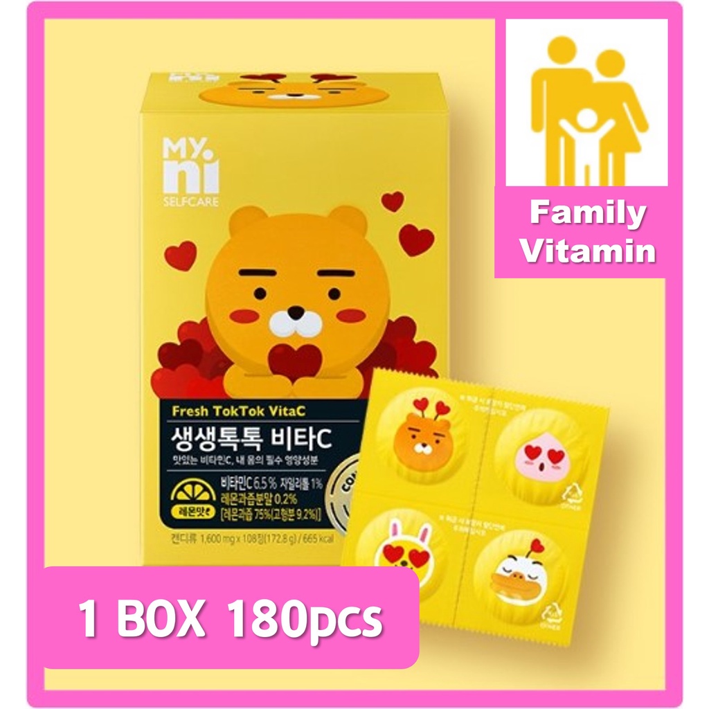 Myni fresh Tok Tok Vitamin C/108 tablets/Kakao friends Vitamin C candy