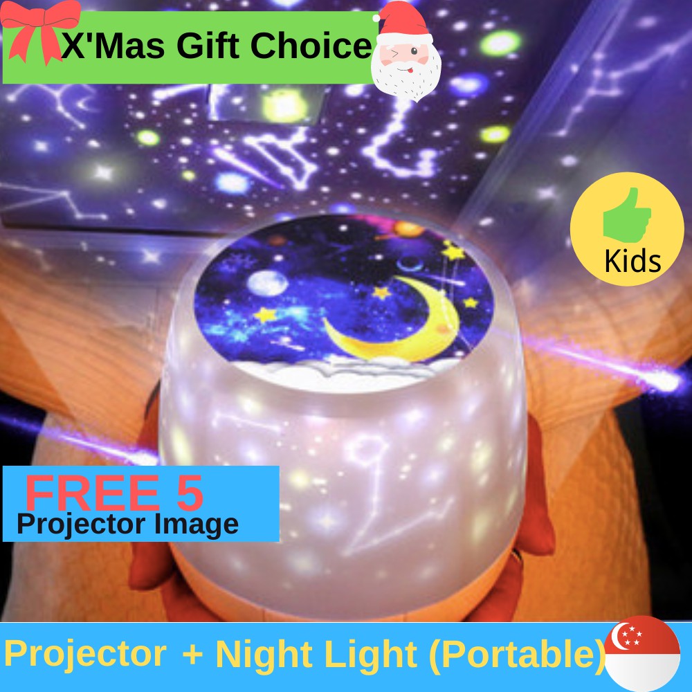 Night Light 6 Theme Projector Romantic LED Lamp Toys Boys Girls Birthday Gifts