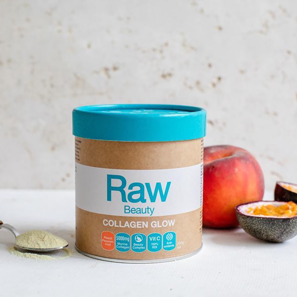 [Best By 14June24] Amazonia Raw Collagen Glow 5000 Peach Passionfruit