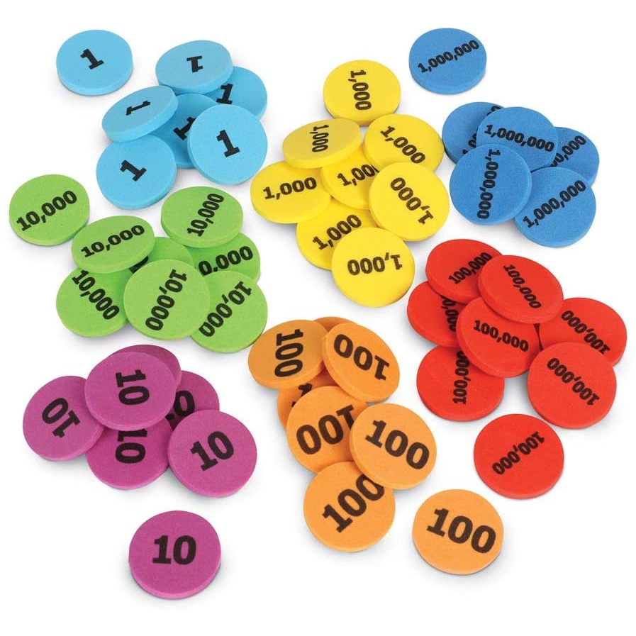 Learning Resources LER5215 Place Value Disks (Disc) Set of 280 - Maths ...