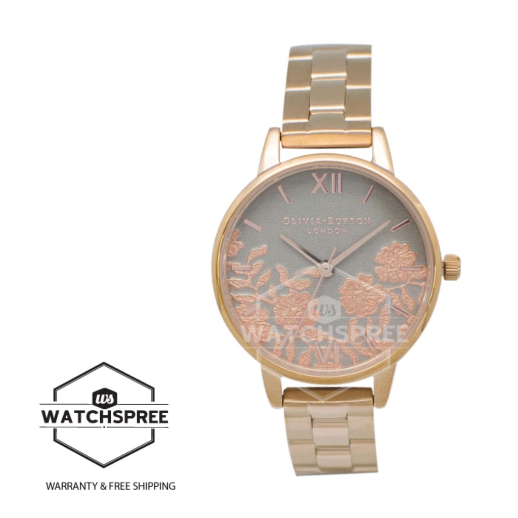 Olivia Burton Ladies Semi Precious Rose Quartz Vegan Rose Sand Rose Gold Watch OB16MV84 Shopee Singapore