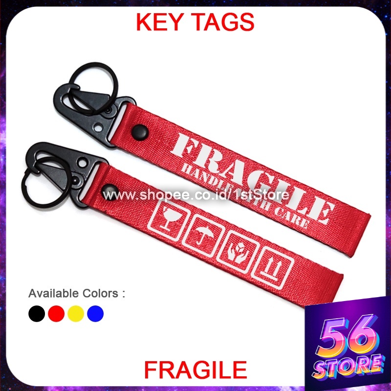 GANTUNGAN FRAGILE KEYCHAIN HANDLE WITH CARE KEYCHAIN MOTORCYCLE CAR ...