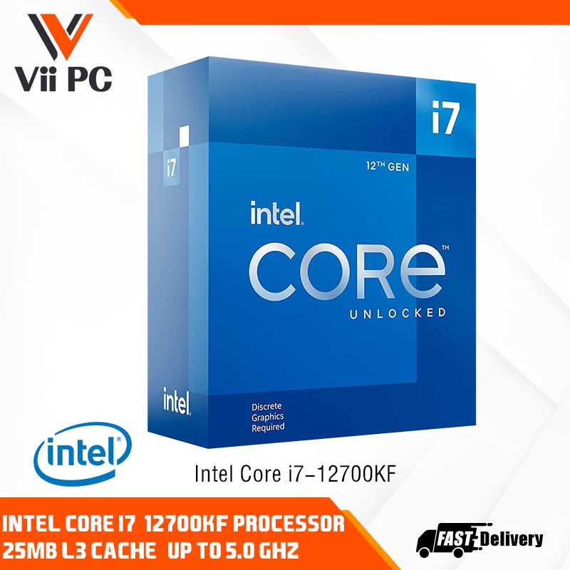 LOCAL STOCK]Intel Core i7-12700KF Desktop Processor 12 Cores Up to