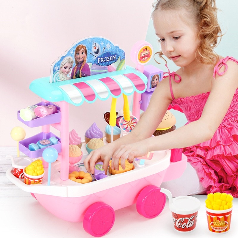 40cm Candy Ship Frozen Elsa Ice cream Shop Truck Pretend Play Dessert