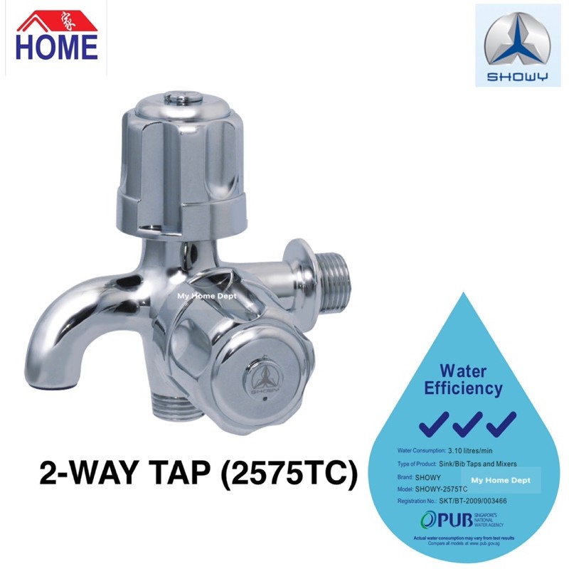 [Free White Tape] 2 Way Tap/ Sink Bib Taps and Mixers/ Quarter Turn ...