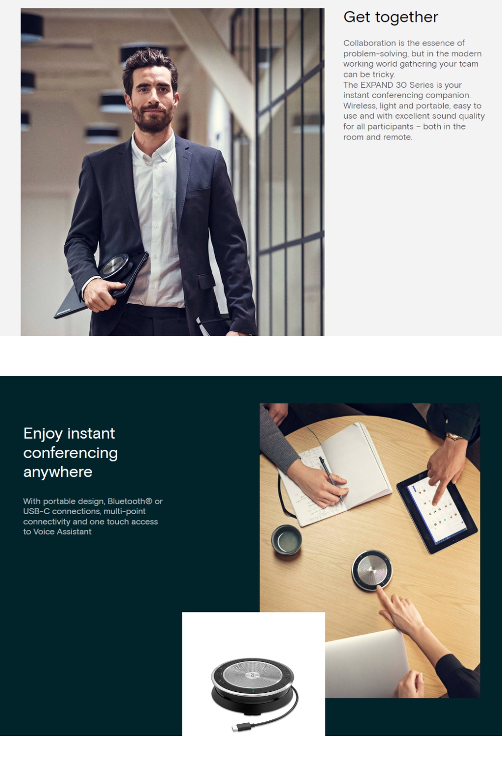 EPOS Expand SP 30+/T Wireless Conference Speakerphone With Bluetooth ...