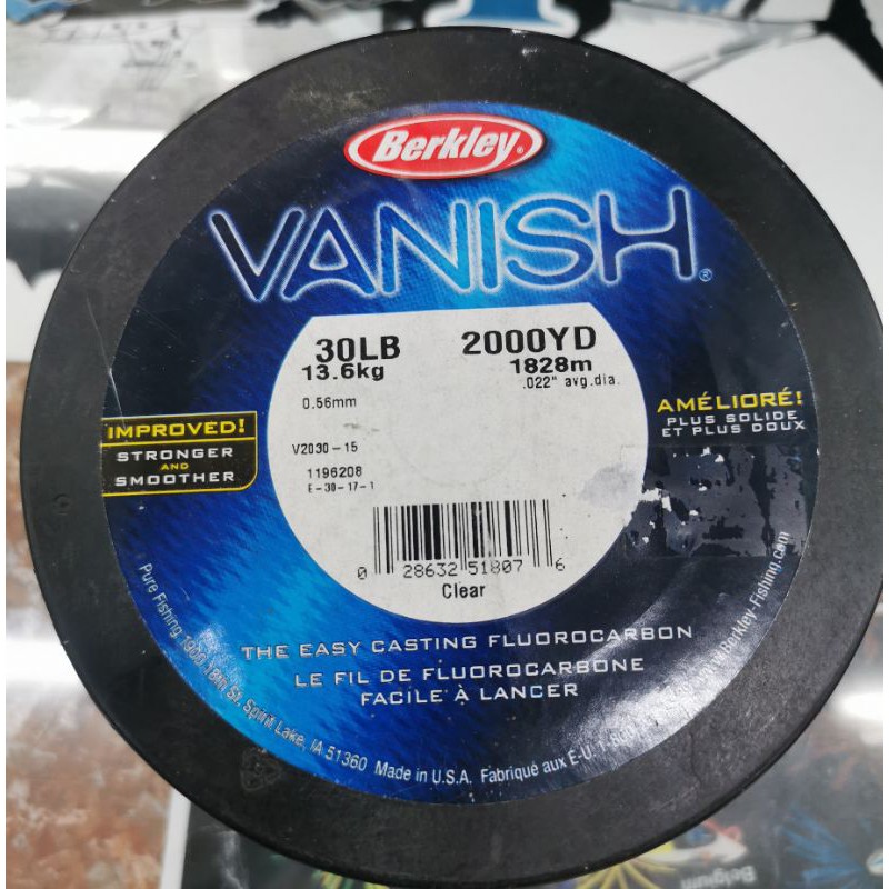 Berkley Vanish Fluorocarbon 2000yd Clear 20lb