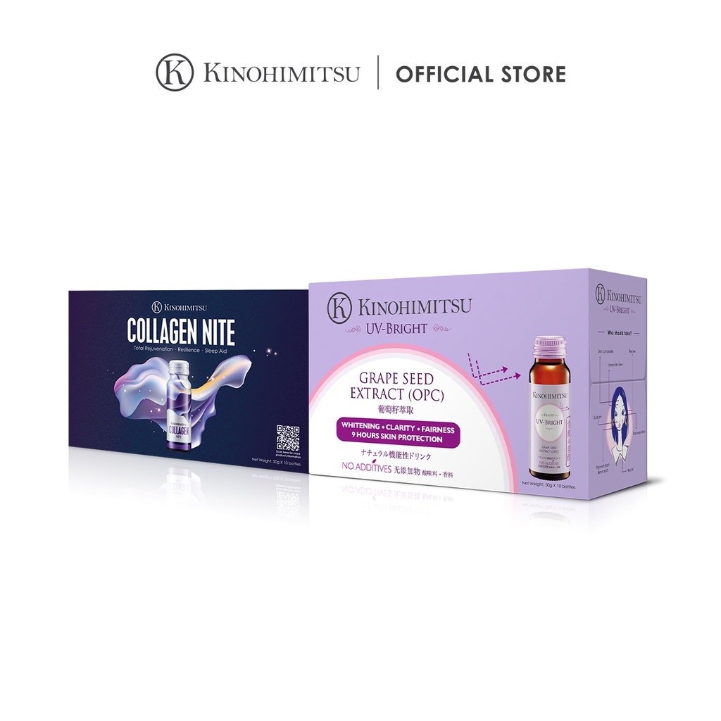 Kinohimitsu Collagen Nite 10's + UV Bright 10's