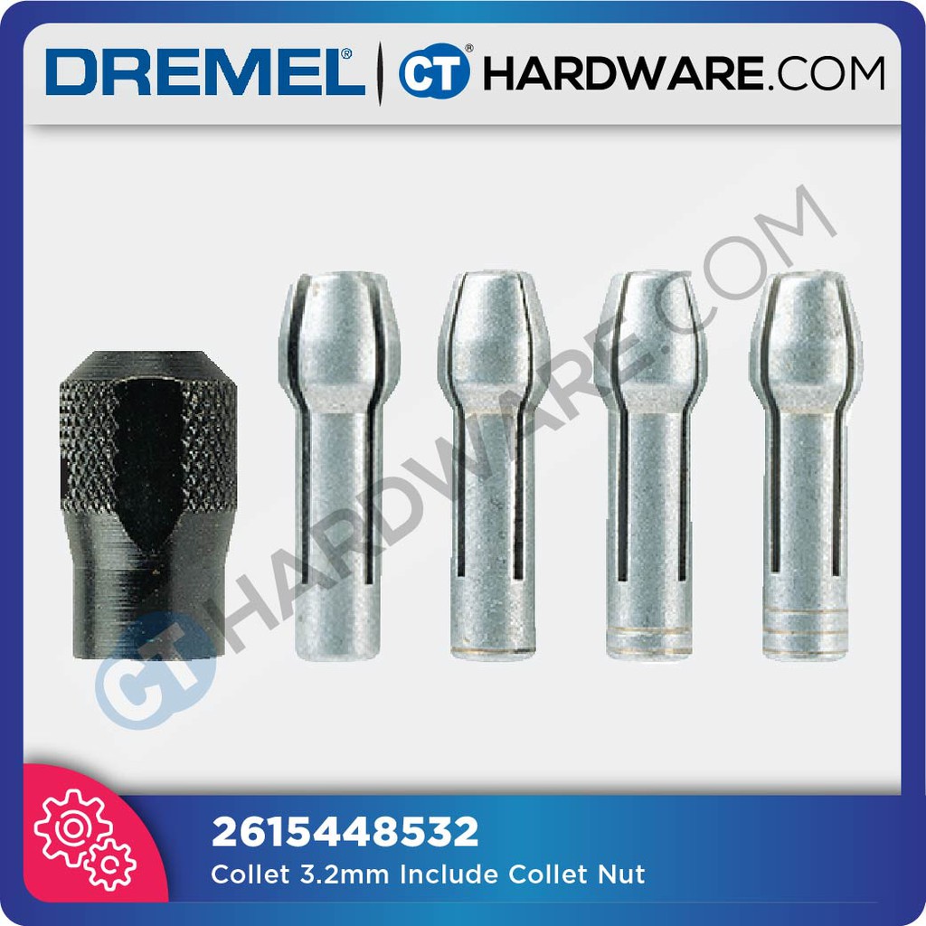 DREMEL COLLET NUT KIT (FOR COLLETS / MANDREL / MISC) ( 2615448532 ) x1PACK 4485 Shopee Singapore