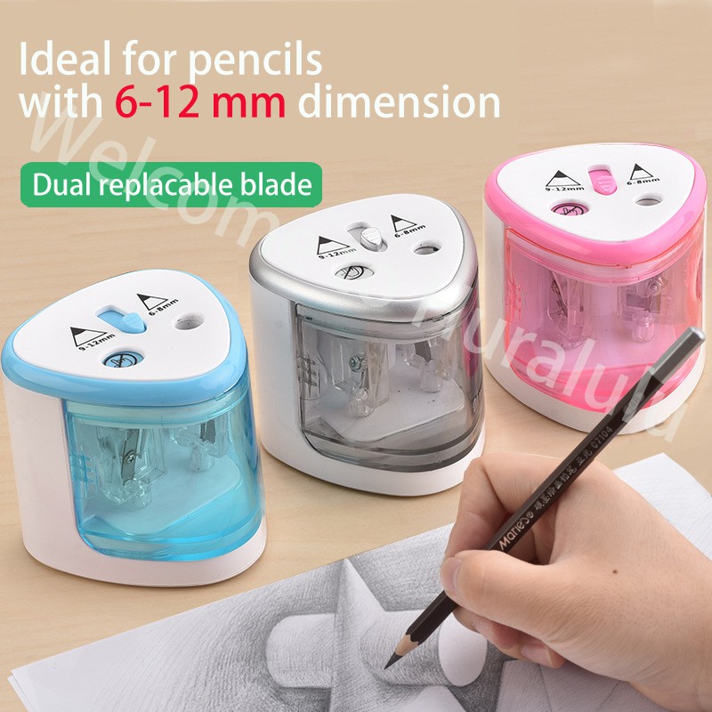 Dual Blade Electric Auto Pencil Sharpener(ready stock) | Shopee Singapore