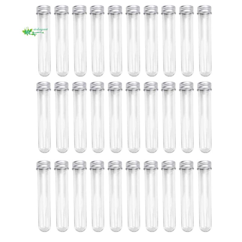 30 PCS Test Tubes 45Ml Plastic Test Tubes Single Test Tubes with Lids